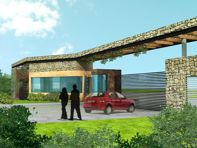 Acceso del Fraccionamiento Bosques de Angelopolis